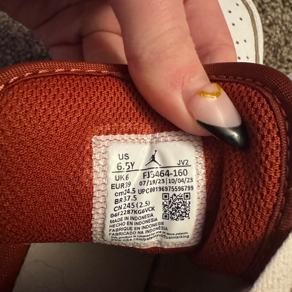 Air Jordan Sneakers in White and Orange